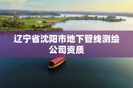 辽宁省沈阳市地下管线测绘公司资质