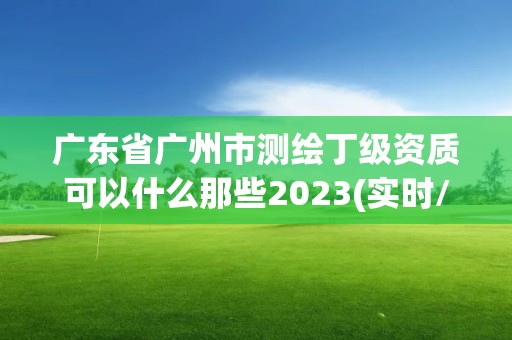 广东省广州市测绘丁级资质可以什么那些2023(实时/更新中)