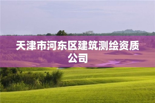 天津市河东区建筑测绘资质公司