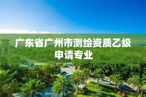 广东省广州市测绘资质乙级申请专业