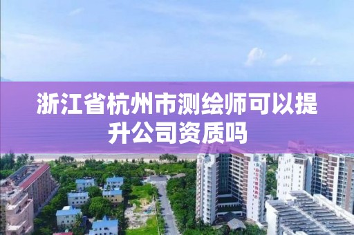 浙江省杭州市测绘师可以提升公司资质吗