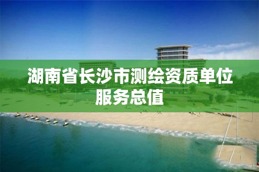 湖南省长沙市测绘资质单位服务总值