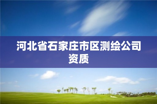 河北省石家庄市区测绘公司资质