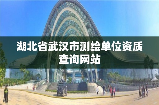 湖北省武汉市测绘单位资质查询网站