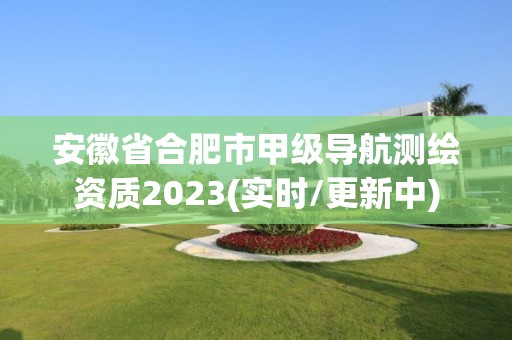 安徽省合肥市甲级导航测绘资质2023(实时/更新中)