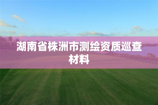 湖南省株洲市测绘资质巡查材料