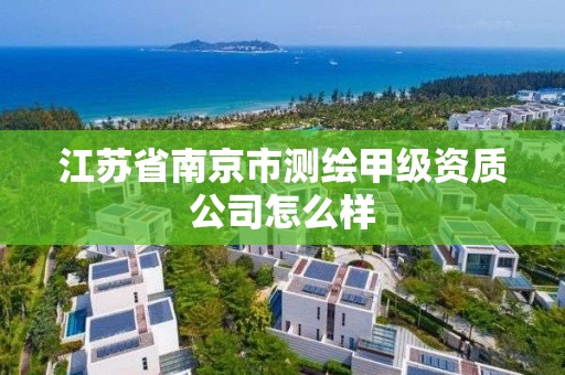 江苏省南京市测绘甲级资质公司怎么样