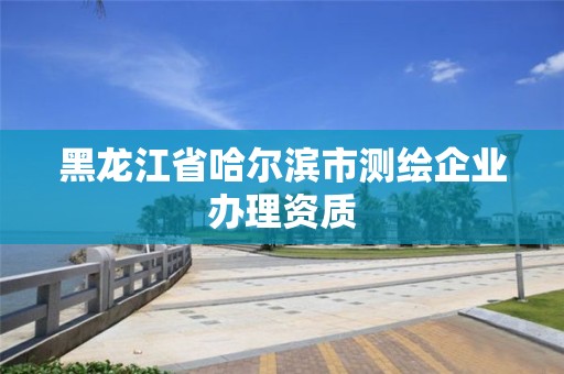 黑龙江省哈尔滨市测绘企业办理资质