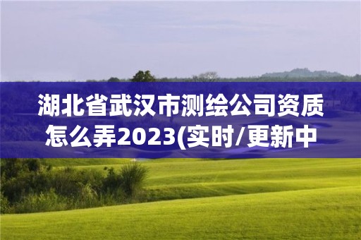 湖北省武汉市测绘公司资质怎么弄2023(实时/更新中)