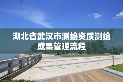 湖北省武汉市测绘资质测绘成果管理流程