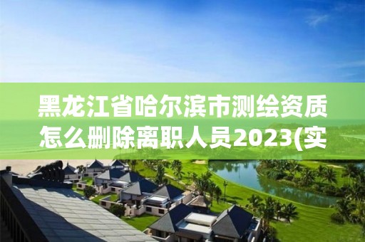 黑龙江省哈尔滨市测绘资质怎么删除离职人员2023(实时/更新中)