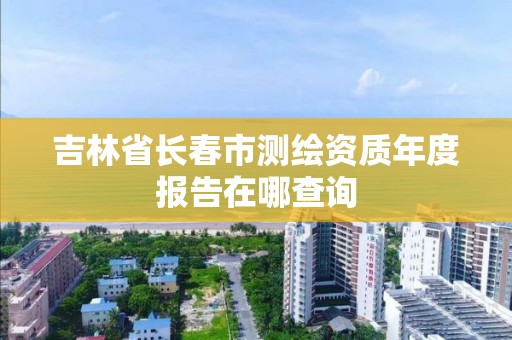 吉林省长春市测绘资质年度报告在哪查询