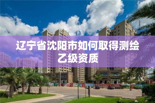 辽宁省沈阳市如何取得测绘乙级资质