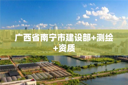 广西省南宁市建设部+测绘+资质