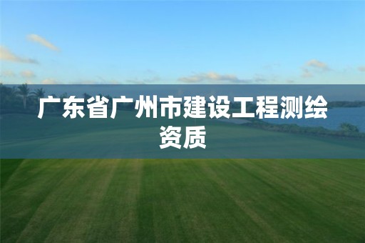 广东省广州市建设工程测绘资质