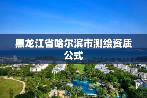 黑龙江省哈尔滨市测绘资质公式