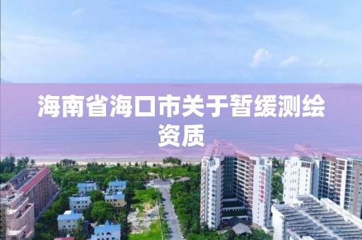 海南省海口市关于暂缓测绘资质