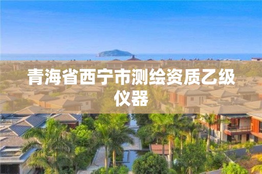 青海省西宁市测绘资质乙级仪器