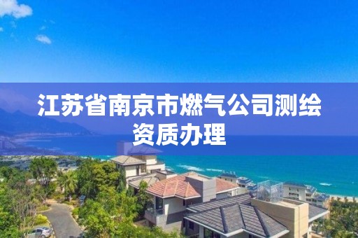 江苏省南京市燃气公司测绘资质办理