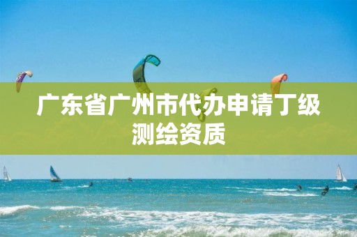 广东省广州市代办申请丁级测绘资质