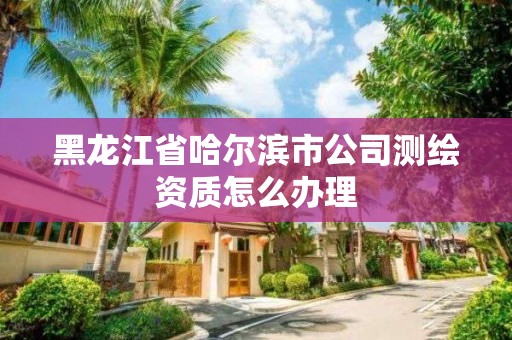 黑龙江省哈尔滨市公司测绘资质怎么办理