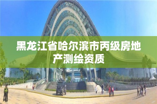 黑龙江省哈尔滨市丙级房地产测绘资质