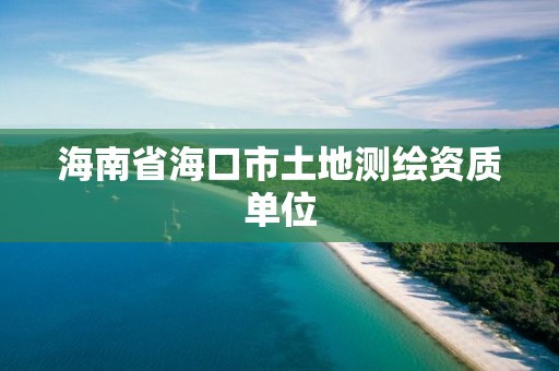 海南省海口市土地测绘资质单位