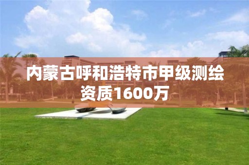 内蒙古呼和浩特市甲级测绘资质1600万