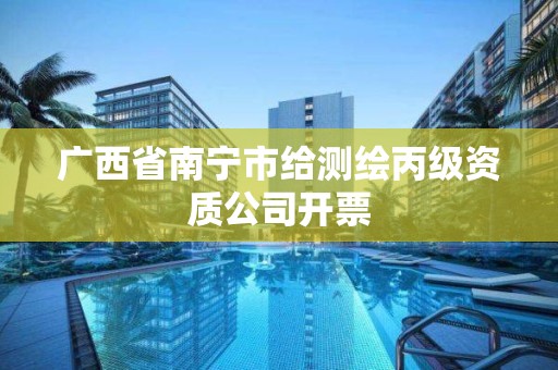 广西省南宁市给测绘丙级资质公司开票