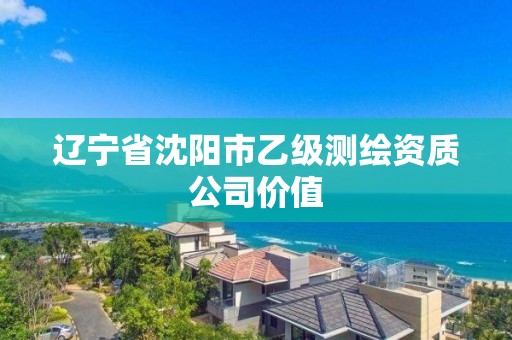 辽宁省沈阳市乙级测绘资质公司价值