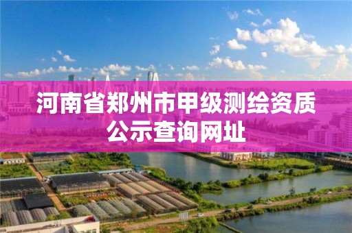 河南省郑州市甲级测绘资质公示查询网址