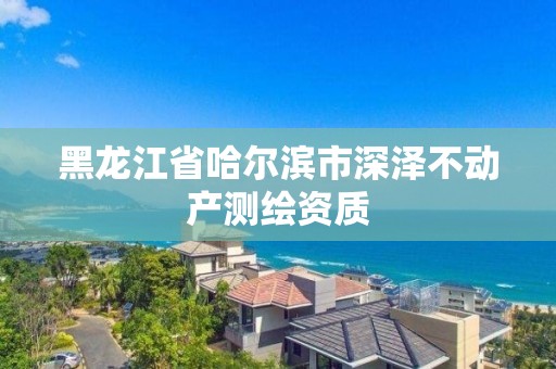 黑龙江省哈尔滨市深泽不动产测绘资质