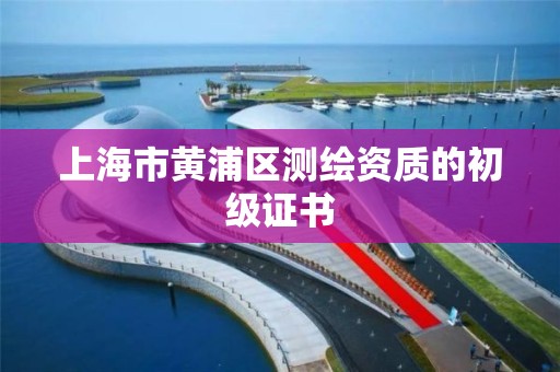 上海市黄浦区测绘资质的初级证书