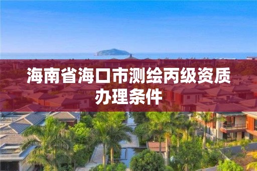 海南省海口市测绘丙级资质办理条件