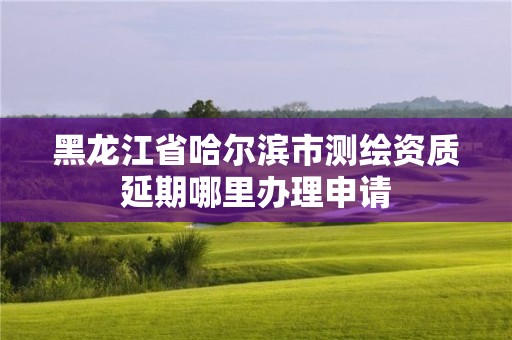 黑龙江省哈尔滨市测绘资质延期哪里办理申请