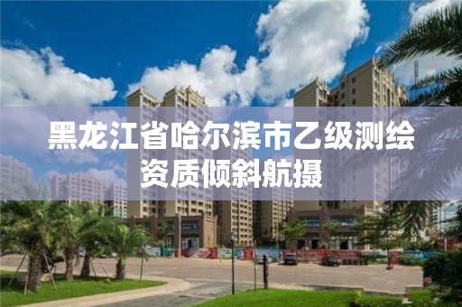 黑龙江省哈尔滨市乙级测绘资质倾斜航摄