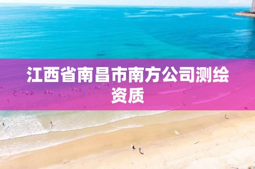 江西省南昌市南方公司测绘资质