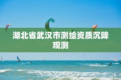 湖北省武汉市测绘资质沉降观测