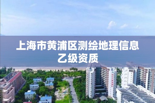 上海市黄浦区测绘地理信息乙级资质