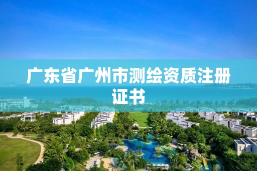 广东省广州市测绘资质注册证书