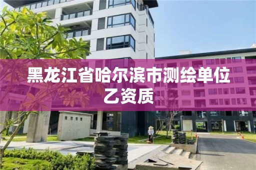 黑龙江省哈尔滨市测绘单位乙资质