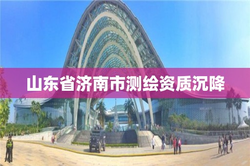 山东省济南市测绘资质沉降