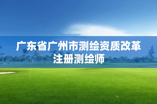 广东省广州市测绘资质改革注册测绘师