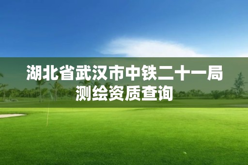 湖北省武汉市中铁二十一局测绘资质查询