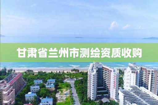 甘肃省兰州市测绘资质收购