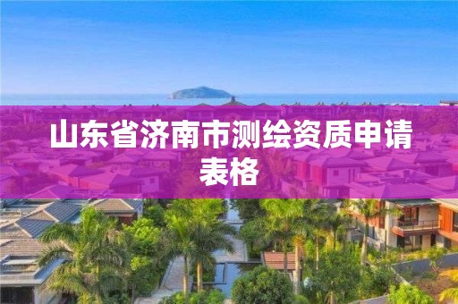 山东省济南市测绘资质申请表格