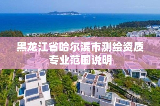 黑龙江省哈尔滨市测绘资质专业范围说明