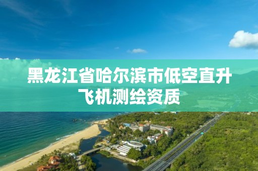 黑龙江省哈尔滨市低空直升飞机测绘资质