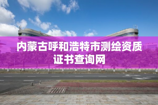 内蒙古呼和浩特市测绘资质证书查询网