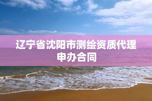 辽宁省沈阳市测绘资质代理申办合同